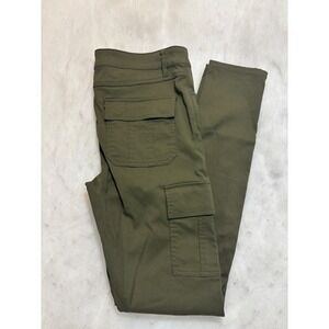 Prana Halle Slim Cargo Pants Olive Green Womens Size 8 Hiking Outdoor Utility